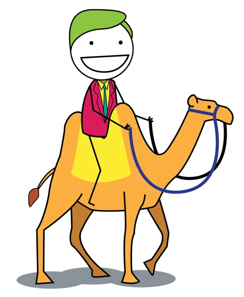Man kameel — Stockvector