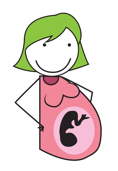 Femme enceinte — Image vectorielle