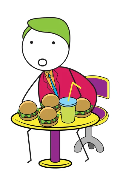 Adam burger — Stok Vektör