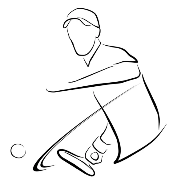 テニス男性プレーヤー シンボル — ストックベクタ