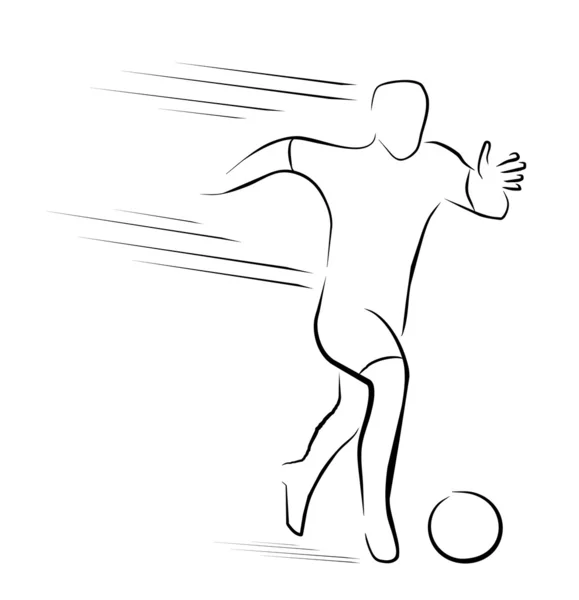 Simbolo giocatore di calcio — Vettoriale Stock