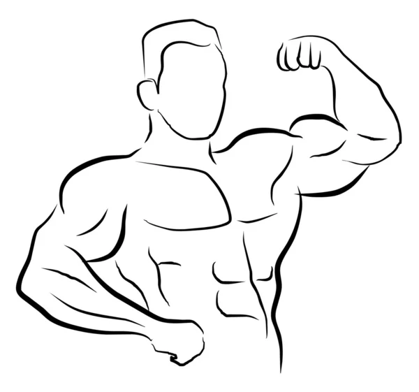 Body builder symbol — Stock Vector