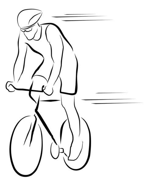 Símbolo de jogador de bicicleta — Vetor de Stock