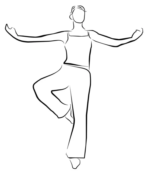 Illustration vectorielle symbole joueur de yoga — Image vectorielle