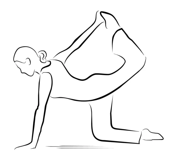 Illustration vectorielle symbole joueur de yoga — Image vectorielle