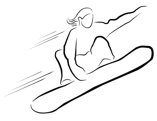 Symbole snowboard — Image vectorielle