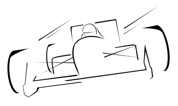 Formula one race illustration — Stock Vector