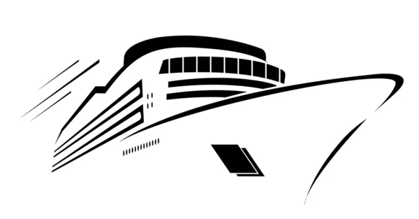 Illustrazione vettoriale del simbolo dello yacht — Vettoriale Stock