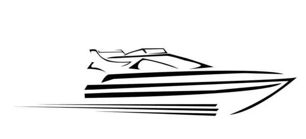 Illustrazione vettoriale del simbolo dello yacht — Vettoriale Stock