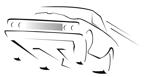 Symbole de voiture de muscle — Image vectorielle