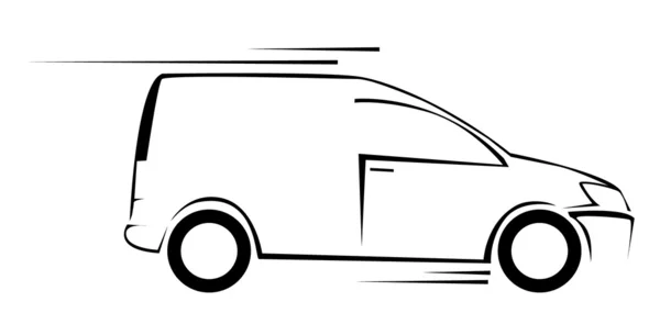 Illustration vectorielle de symbole de voiture de Van — Image vectorielle