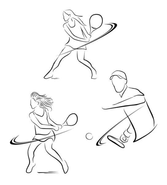 Joueur de tennis symbole — Image vectorielle