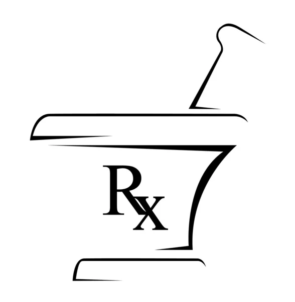 Medizinisches rx einfaches Symbol — Stockvektor