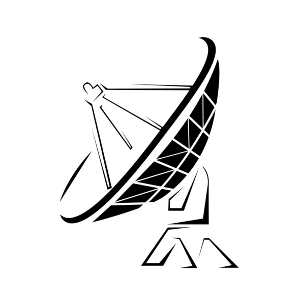 Satellit skålen enkel symbol — Stock vektor