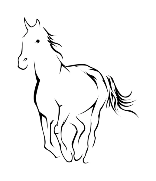 Paard symbool vectorillustratie — Stockvector