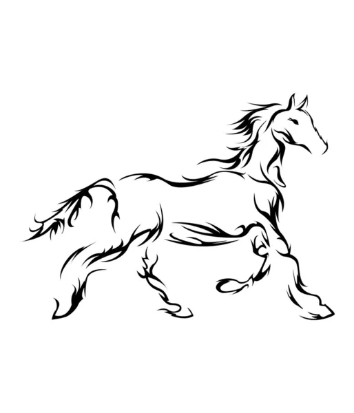 Paard symbool vectorillustratie — Stockvector