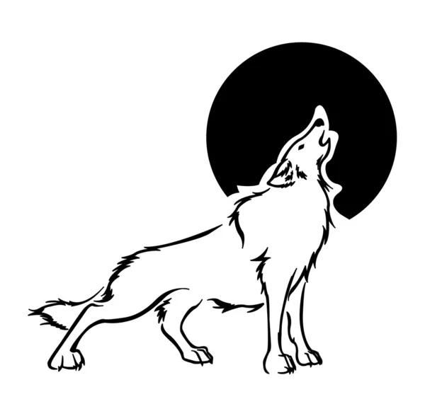 Wolf vectorillustratie — Stockvector