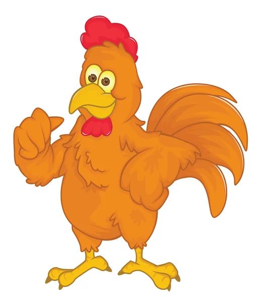 Tegning av Rooster Vector Cartoon – stockvektor