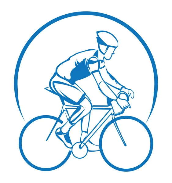 Symbole du joueur de vélo — Image vectorielle