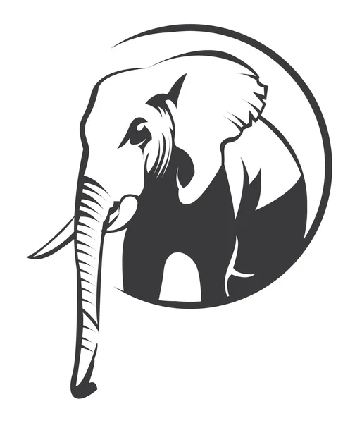 Symbole d'éléphant — Image vectorielle