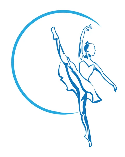 芭蕾舞女演员的符号 — 图库矢量图片
