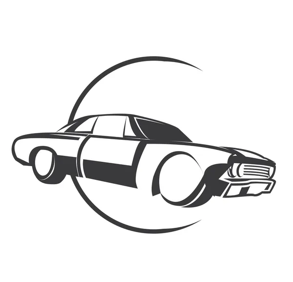 Símbolo del coche del músculo — Vector de stock