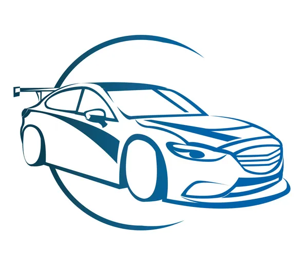 Drift Car Symbol — Stock Vector