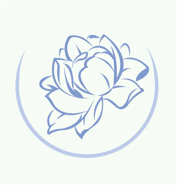 Símbolo de flor de loto — Vector de stock