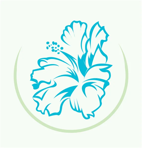 Hibiscus bloemsymbool — Stockvector