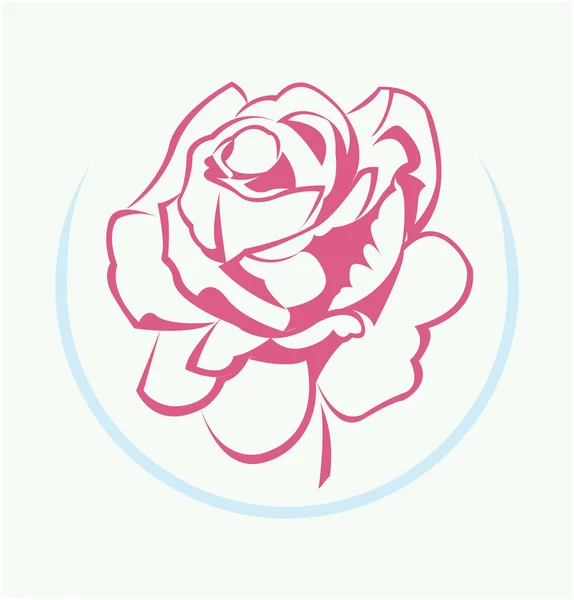 Símbolo da flor rosa — Vetor de Stock