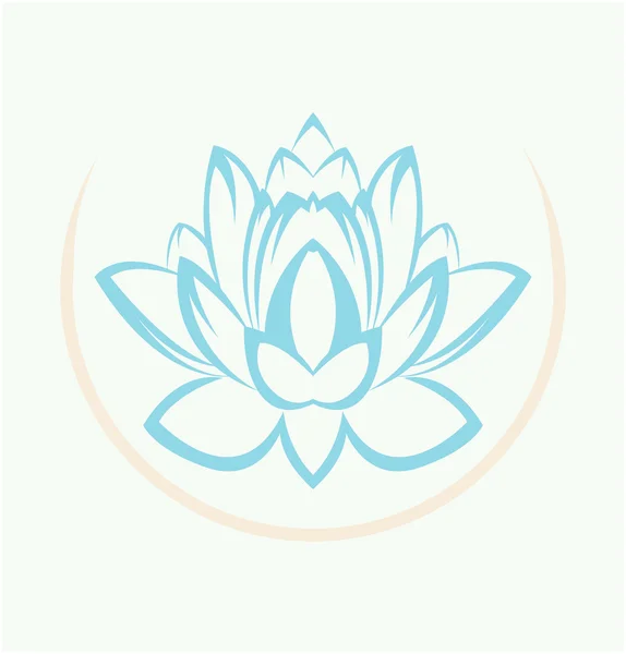 Lotus Flower Symbol — Stock Vector