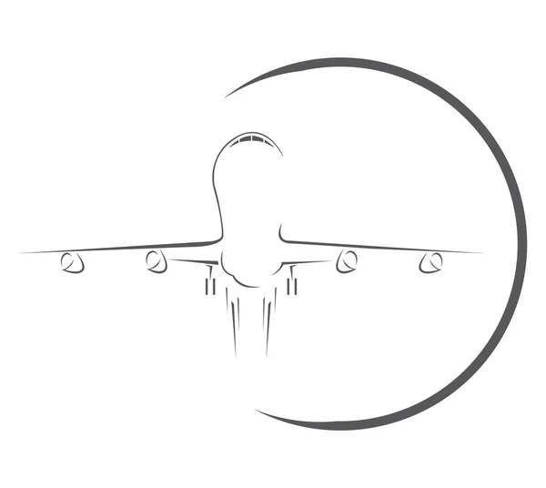 Símbolo del avión — Vector de stock