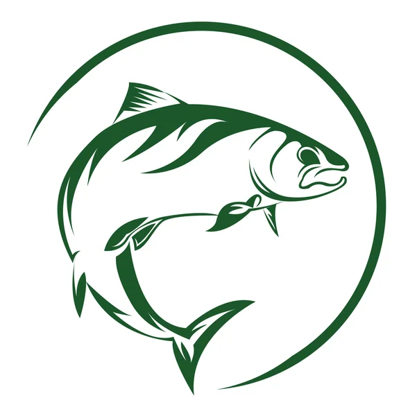 Pescado salmón — Vector de stock