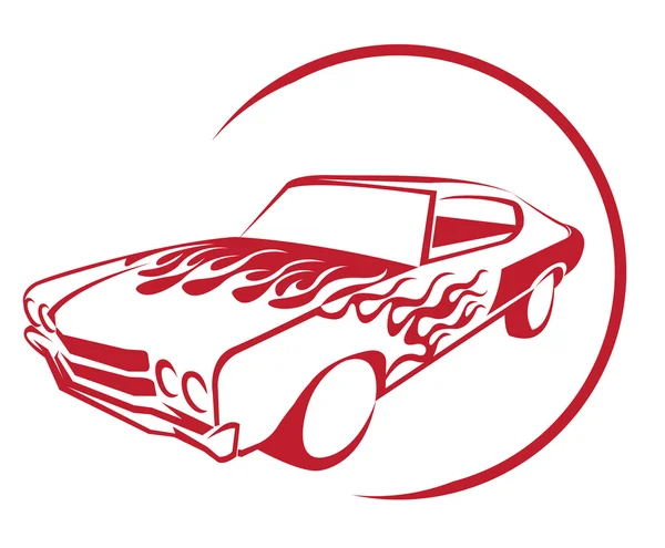 Brand spier auto — Stockvector