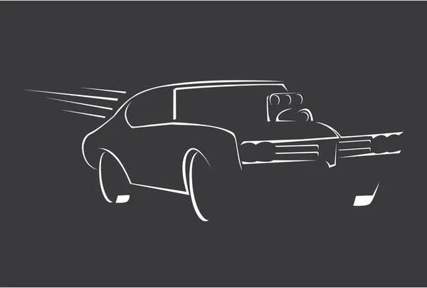 Course de voitures anciennes — Image vectorielle
