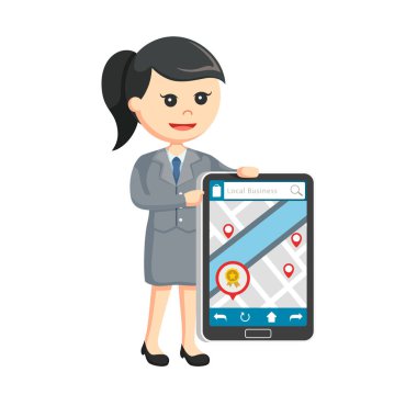 İşkadını tablet yerel Seo ile