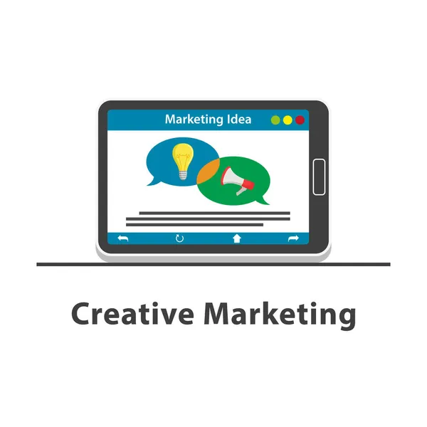 Seo Creative Marketing Tablet — Stockvector