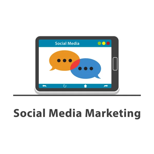 Seo Marketing Redes Sociales Tabletas — Archivo Imágenes Vectoriales