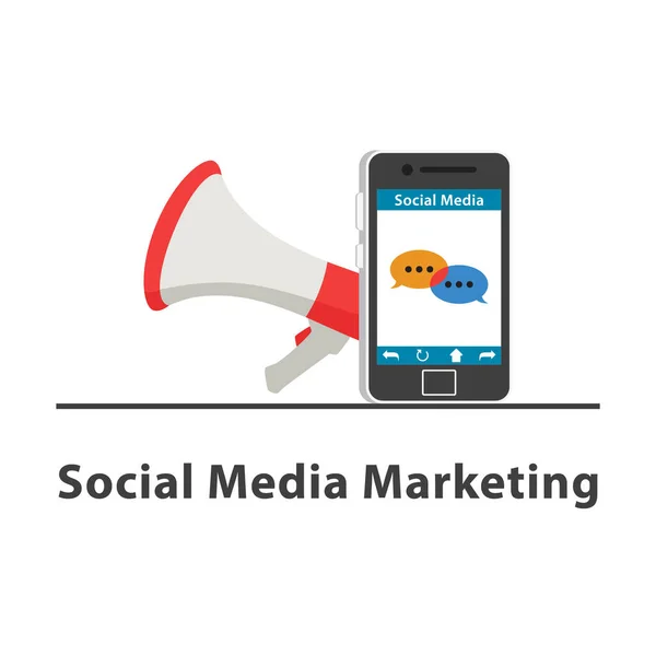 Seo Social Media Marketing Smartphone — Stock Vector