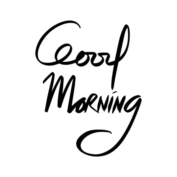 Good Morning Vector Handwritten Text Isolated White Baground Vector Hand — Stock vektor