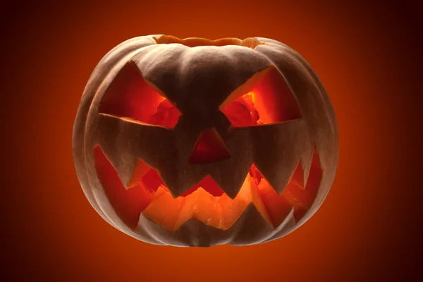 Terrible halloween pumpkin — Stock Photo, Image