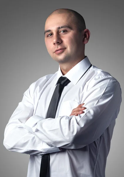 Man in a white shirt and a tie — Stock Photo, Image