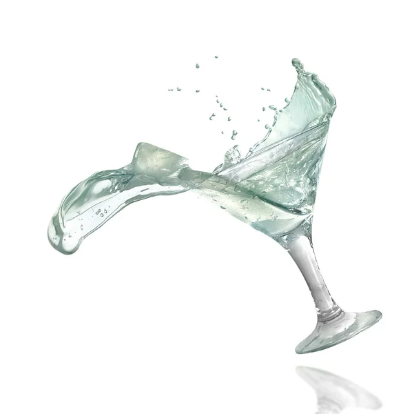 Splash martiniya met ijs — Stockfoto