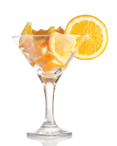 Martini Glas mit Orange. — Stockfoto