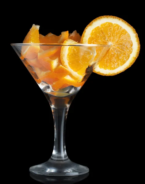 Vaso de martini con naranja — Foto de Stock