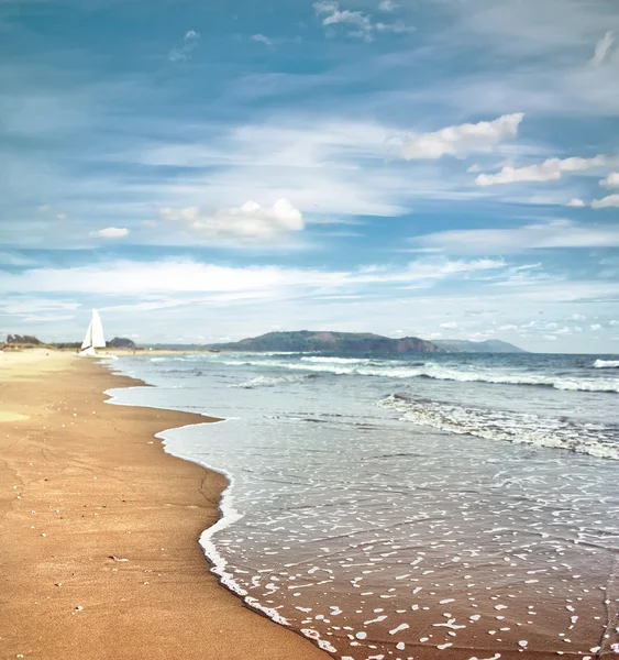 Landschap zanderige strand — Stockfoto