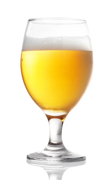 Glass with cold, golden beer — Stock Photo, Image