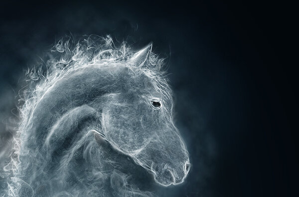 horse from a smoke