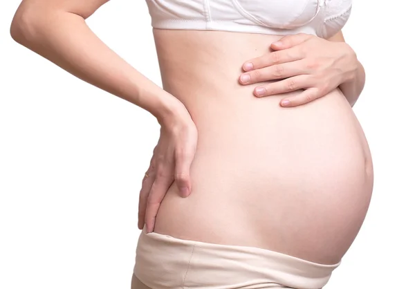 Belly of the pregnant girl — Stock Photo, Image