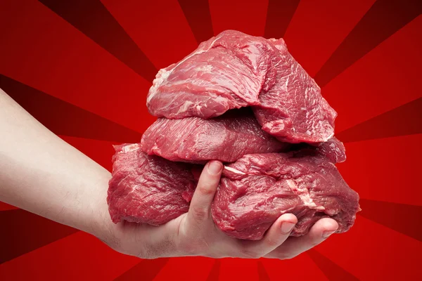 Góra surowej wołowiny — Zdjęcie stockowe